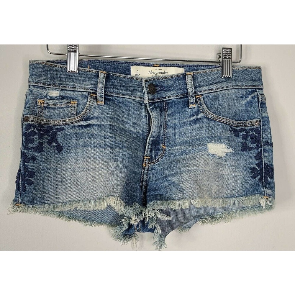 Abercrombie & Fitch Jean Shorts Embroidered 0 25